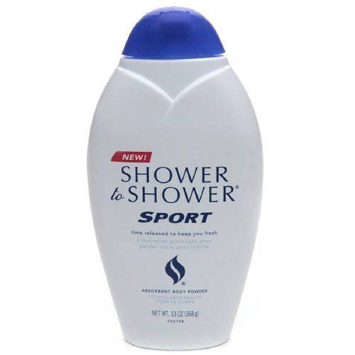 Shower To Shower Absorbent Body Powder-Sport-13 oz (Quantity of 6)