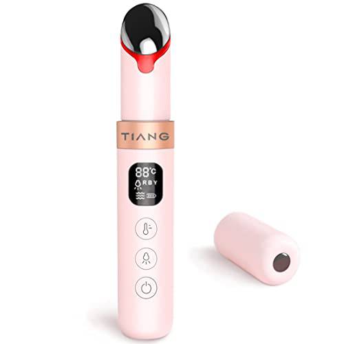 TIANG Eye Wand, Eye Massager, Anti-Aging Eye & Facial Massage Tool with Heat & Vibration, for Dark Circles Eye Puffiness Eye Lip Fine Lines, Promote Essence Absorption