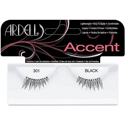 Ardell Accent Lashes, Black [301] 1 Pair (Pack of 5)