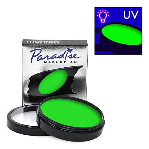 Mehron Makeup Paradise Makeup AQ Face & Body Paint (1.4 oz) (Martian – Neon Green/Green UV)