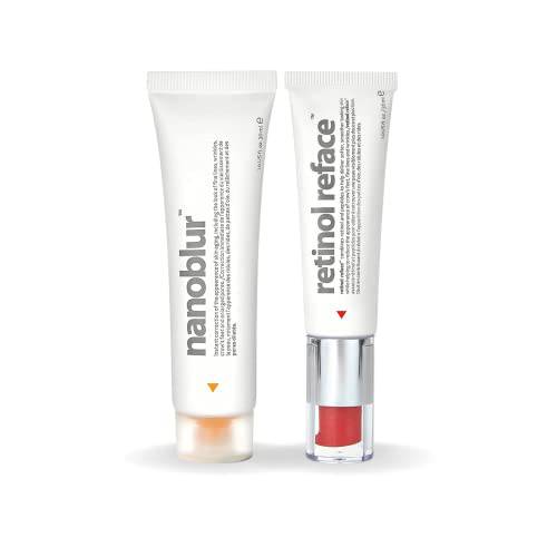 INDEED LABS Nanoblur Instant Skin Blurring Cream and Retinol Reface Wrinkle Repair Cream Bundle