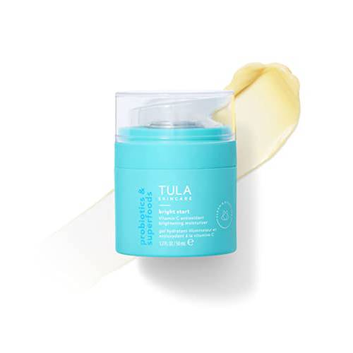 TULA Skin Care Bright Start Vitamin C Antioxidant Brightening Moisturizer | Lightweight Gel Cream, Brightens, Hydrates & provides Antioxidant Protection | 1.7 Oz.