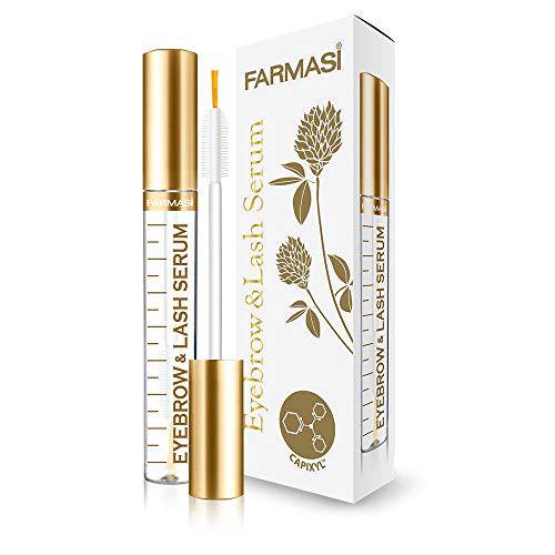 FARMASi Eyebrow and Lash Serum, Advanced Eyelash Serum to Boost Fuller Thicker, Longer, Healthier, Stronger Lashes & Brows, Nourishing Effect on Brow and Lash Roots, 0.4 fl. oz / 12 ml