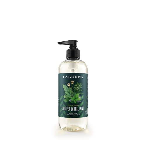 Caldrea Hand Wash Soap, Aloe Vera Gel, Olive Oil and Essential Oils to Cleanse and Condition, Juniper Laurel Mint Scent, 10.8 oz
