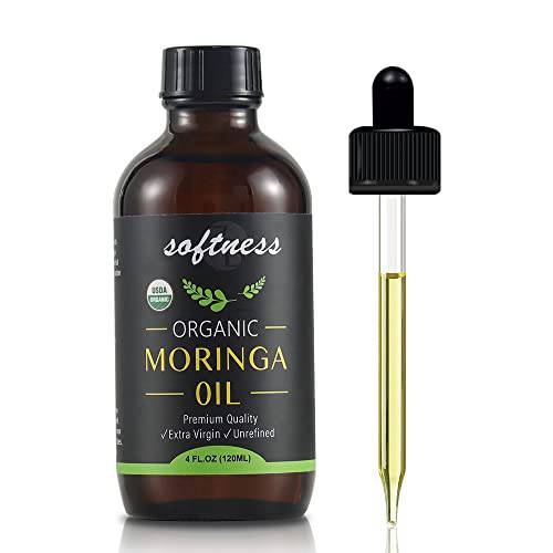 Moringa Oil, Mild Jasmine Scent, USDA Certified Organic, 100% Pure, Cold-Pressed, Natural Moisturizer for Skin, Face, Body, Hair, Non-GMO, Vegan