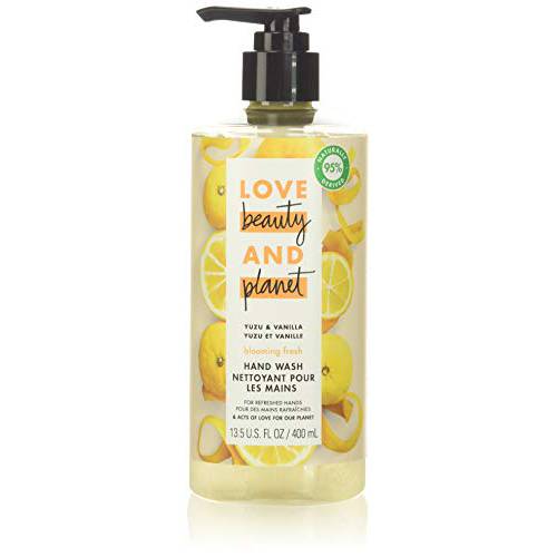 Love Beauty and Planet Hand Wash for Hand Skin Care Citrus Yuzu & Vanilla paraben- and Sulfate-Free, 400 Milliliters