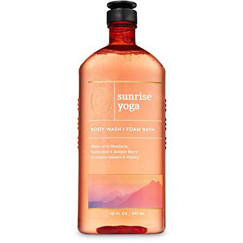 Bath and Body Works Body Care Aromatherapy - Body Wash + Foam Bath - 10 fl oz - Many Scents (Sunrise Yoga - Mandarin Spearmint Juniper Berry)