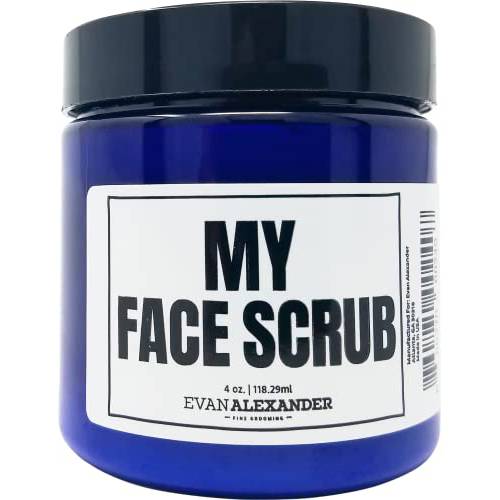 Evan Alexander Grooming MY Face Scrub - Exfoliating Men’s Face Scrub - Helps Against Skin Irritation All-Natural Exfoliator Scrub with Pumice, Bentonite Clay and Kaolin Clay - 4 oz
