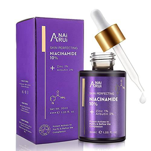 Niacinamide Serum 10% with Arbutin2%,Zinc 1% for Face Vitamin B3 Pore Minimizer Reduce Acne ,Wrinkles, Lines, Hyperpigmentation, Dark Spot Remover for Face,1fl.oz