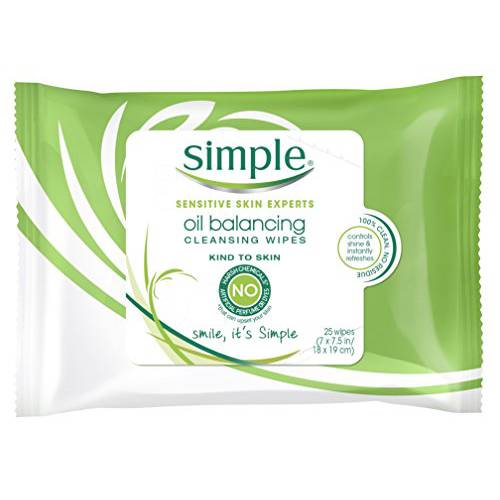 Simple Oil Balancing Wipes, 25 Count (3 Packs)3