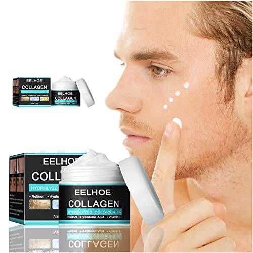 DICTAMNI Collagen Cream for Men, Men Anti-wrinkle Cream, Men Face Moisturizer Cream, Day & Night Skin Care Lotion (2PCS*30g)