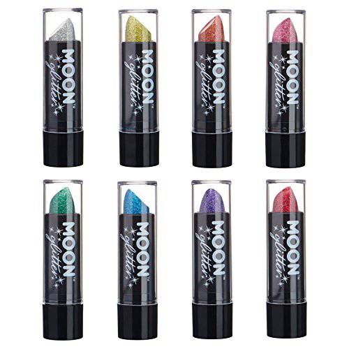 Holographic Glitter Lipstick by Moon Glitter - 0.17oz - Set of 8 colours