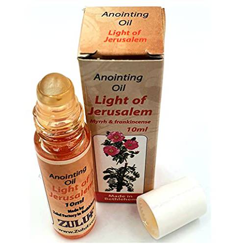 Zuluf Jasmine Anointing Oil Holy Land Bethlehem City - 10ml (.34 fl. oz.) Roll-On Bottle Israel Blessing Oil | Blessed Anointing Oil for Prayers Faith Healing, Home Blessing and Church PER010