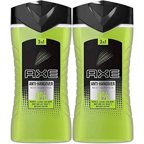 Axe XL Anti Hangover 3-in-1 Body Hair and Face Wash, 400 Ml / 13.5 Oz (Pack of 2)