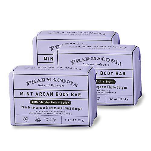 Pharmacopia Verbena Body Bar – Aromatherapy Body Soap with Natural & Organic Ingredients – Vegan Body Wash Bar for Men & Women, 4.4oz, Pack of 3