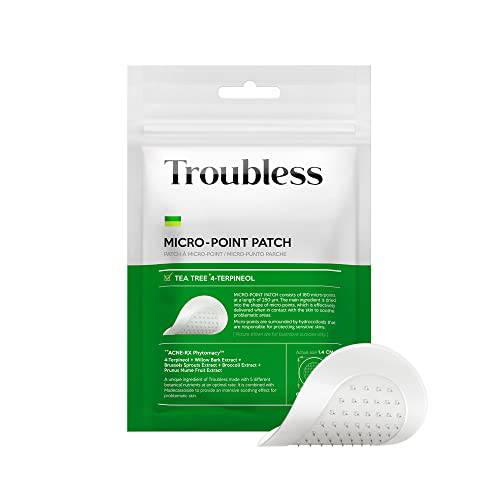 Troubless Micro-Point Trouble Patch - TeaTree Pimple Patch, Spot Clear Patch, Spot Treatment Patch, 180 Fine Points help Heal and Soothe Pimple, 9 Patches (Pack of 1)