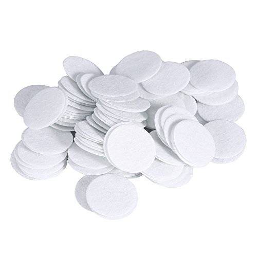 Microdermabrasion Accesories 100pcs Cotton Filter Round Filtering Pads for Blackhead Removal Machine, Replacement Facial Vacuum Filters(25mm)