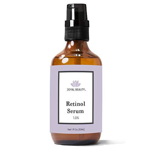 Joyal Beauty Organic Retinol Serum for Face Skin Eyes Neck. Best for Anti-Aging Firming Fine Lines Anti Wrinkle Acne Pores Skin Tones. Advanced Premium Retinol Night Serum. 1.0%. 1 oz.