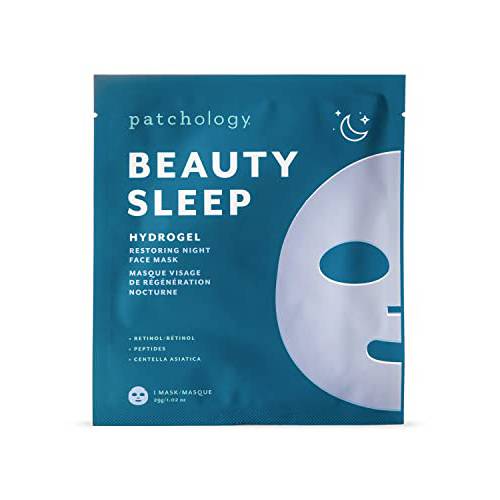 Hydrogel Face Mask with Retinol and Peptides - Patchology Beauty Sleep - Gel Face Mask for women and men to reduce fine lines, and hydrate skin. 1 count.