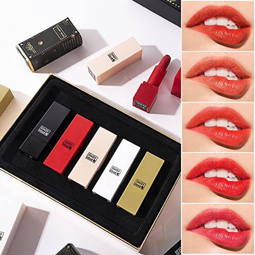 UNIFULL 6 Colors Matte Lipstick Set, Nude Lipstick Set,Long Lasting & Waterproof Non-Stick Cup Nude Color Lip Makeup Gift Set for Girls and Women(SET B)