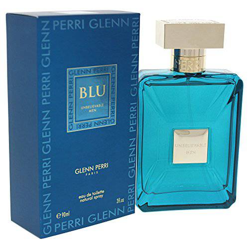 Glenn Perri Unbelievable Blu for Men Eau de Toilette Spray, 3 Ounce