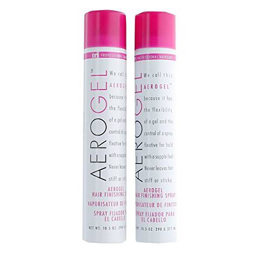 TRI Aerogel Hairspray - Hair Styling Gel Plus Texture Spray for Hair for Men & Women, Combining Flexibility of Gel & Control of Spray for Strong Hold, No Hair Flakes to All Hair Style & Types - 2 Pack, 10.5 Oz