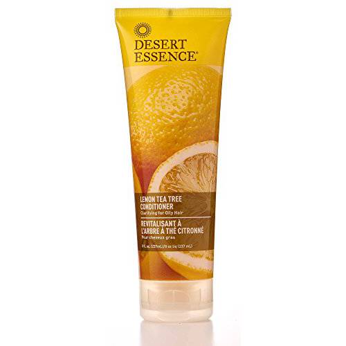 Desert Essence Lemon Tea Tree Conditioner - 8 Fl Ounce - Soft & Silky - Soothes Scalp - Strengthens Hair - Nourishing & Revitalized - Vitamin B5 - Shea