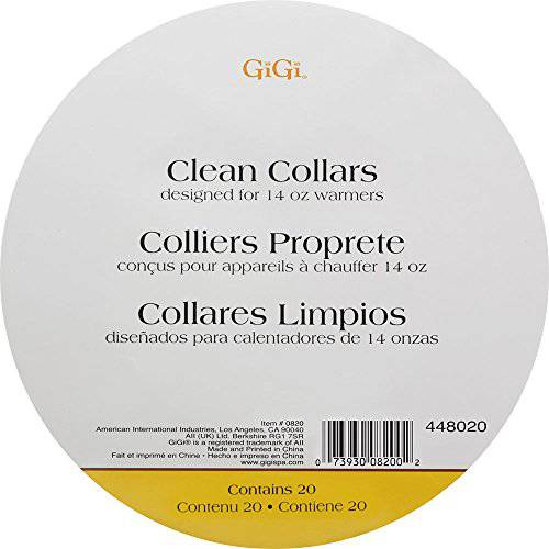 GiGi Clean Collars for 14-Ounce Wax Warmers, 20 Pieces