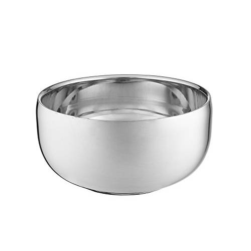 Perfecto Stainless Steel Shaving Bowl. Durable Metal Mug For Shaving Soap & Cream. Perfect Addition To Your Wet Shaving Kit. Double Layer Smooth Shave Unbreakable Mug With Heat Insulation