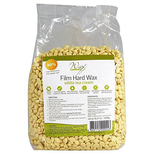 Waxness Wax Necessities Film Hard Wax Beads White Tea Cream 2.2 Pound