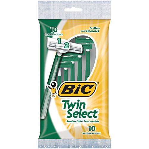 BIC Twin Twin Blade Shaver, Men, 10-Count (Packs of 12)