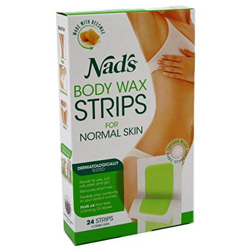 Nads Hair Removal Strips 24 Count For Body (3 Pack)