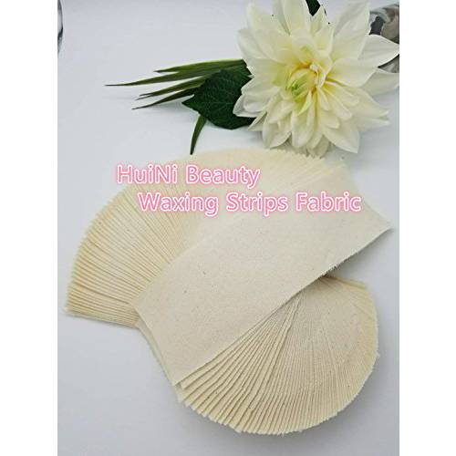 Huini 100 count Natural Muslin Cloth Epilating Waxing Strips 3 X 9 inches CD-807-1