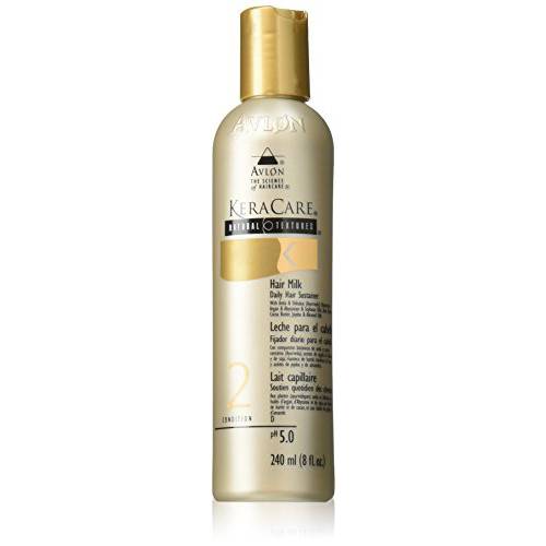 Avlon Keracare Natural Textures for Unisex, Hair Milk TreatMen,t, 8 Ounce