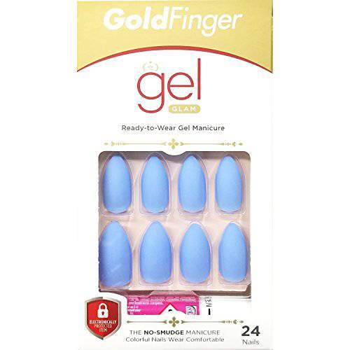 Gold Finger Gel Glam Ready-to-Wear Nails (1 PACK)
