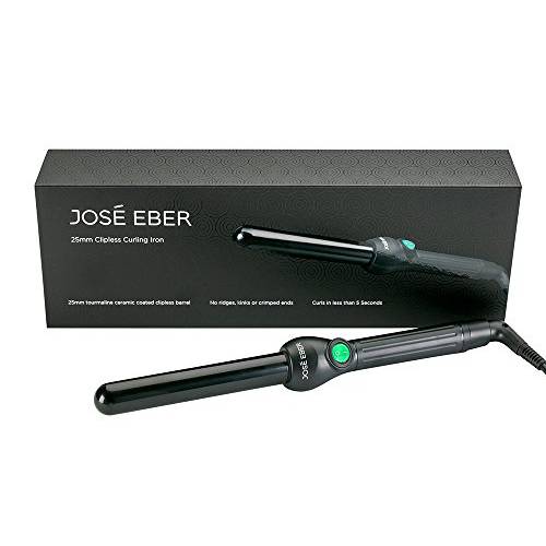 Jose Eber Curling Iron, 25mm, Black, Includes Heat Resistant Glove