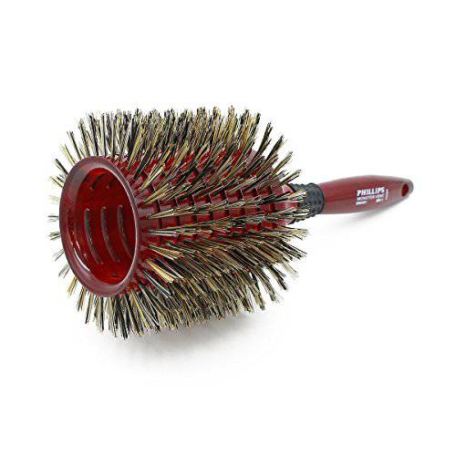 Phillips Brush Monster Vent 1 Professional Hair Brush (5” Diameter Barrel) - Vented Hairbrush with Boar Bristles