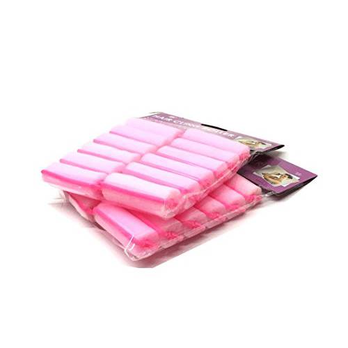 Set of 24 Small Size Pink Foam Sponge Hair Rollers