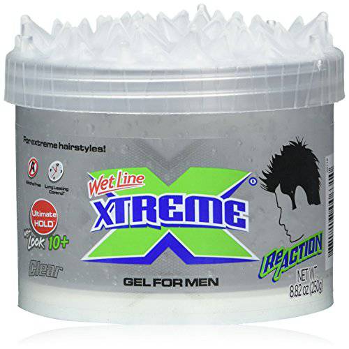 Xtreme Reaction Clear Styling Hair Gel Wetline Ultimate Hold, 8.82 oz