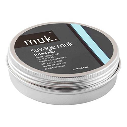 MUK. Haircare Savage Semi Matte Styling Mud, Hair Product, Hair Paste for Men, Strong Hold, Low Shine - 3.4oz