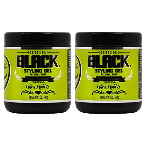 Rolda Black Styling Hair Gel Extra Strong Hold 17.6oz (2PK)