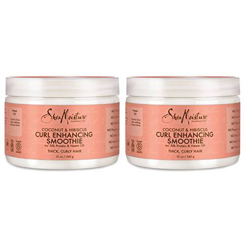 Shea Moisture Coconut & Hibiscus Curl Enhancing Smoothie 12 Oz, Pack of 2
