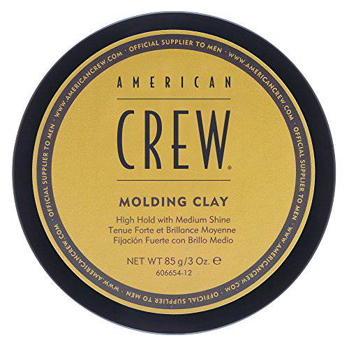 Men’s Hair Molding Clay By American Crew, Like Hair Gel With High Hold With Medium Shine, 3 Oz