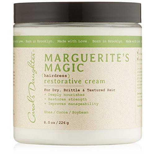 Carol’s Daughter Marguerite’s Magic Restorative Conditioning Cream for Thick Curly Natural Hair- Hair Moisturizer for Dry, Damaged Hair – Made with Shea and Cocoa Butter, 8 oz