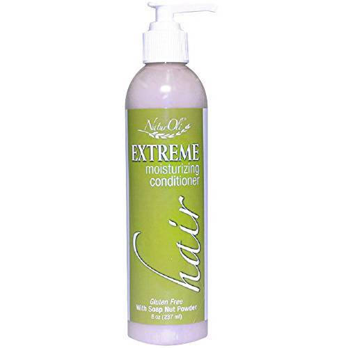 NaturOli Extreme Hair Moisturizing Conditioner with Organic Soap Berry Powder - Gluten Free.