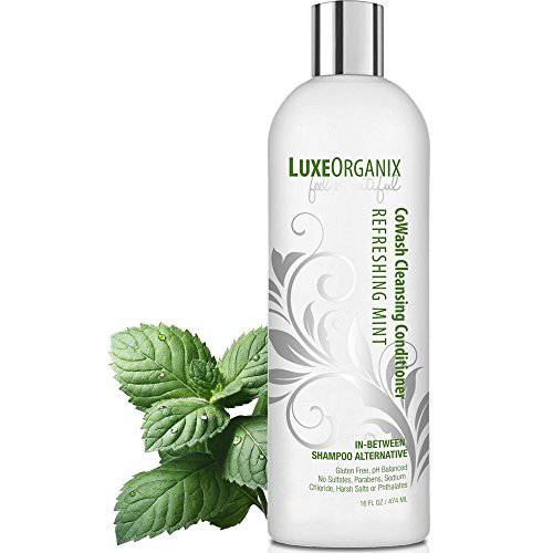 LuxeOrganix Cleansing Conditioner Cowash: Sulfate-Free and Keratin Safe, Won’t Strip Hair or Cause Dryness. Soothing and Refreshing Mint, Safe for Natural, Curly, Colored, Dry or Damaged Hair (USA)