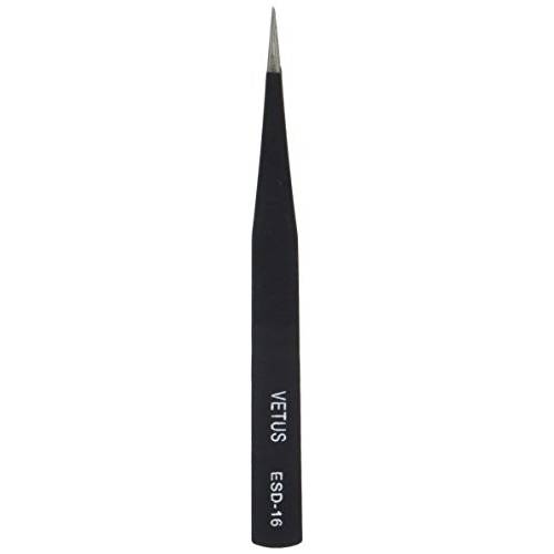 Vetus Pro ESD Safe Fine Tip Straight Tweezers - ESD-16