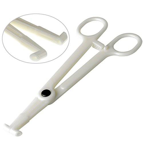 JOVIVI 5pc Plastic Disposable Septum Forceps Piercing Tool Piercing Supply for Nose/Tongue (Nose Septum Forceps)