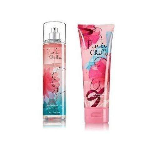 Bath & Body Works Pink Chiffon Ultra Shea Body Cream & Fine Fragrance Mist Gift Set