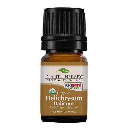 Plant Therapy Organic Helichrysum Italicum Essential Oil 100% Pure, USDA Certified Organic, Undiluted, Natural Aromatherapy, Therapeutic Grade 5 mL (1/6 oz)